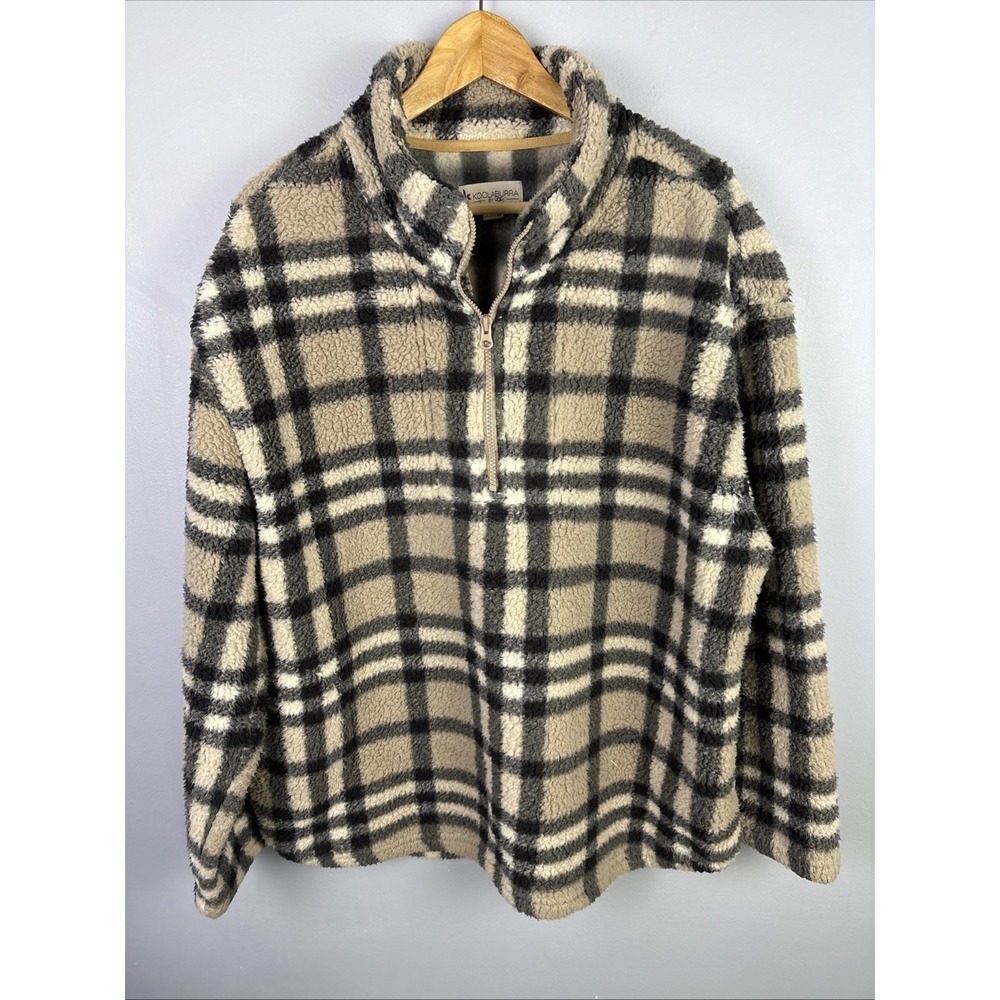 Koolaburra By Ugg Size XL 1/4 Zip Fleece‎ Teddy Bear Preppy Outback Cozy